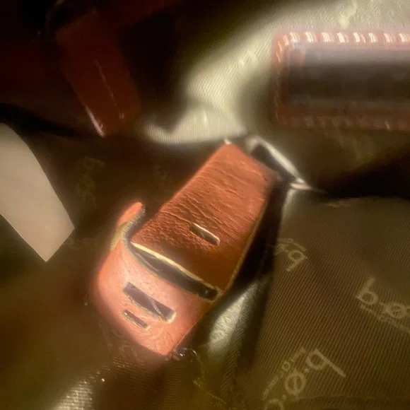 Born Concept Brown Leather Crossbody Bag w/attached lipstick holder - Picture 7 of 11